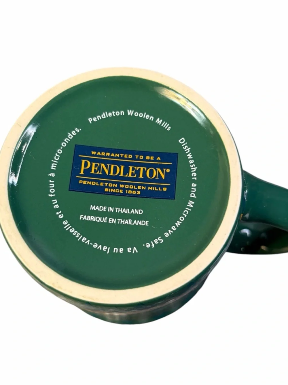 PENDLETON GREEN SOUTHWEST PRINT COFFEE MUG 12 OZ